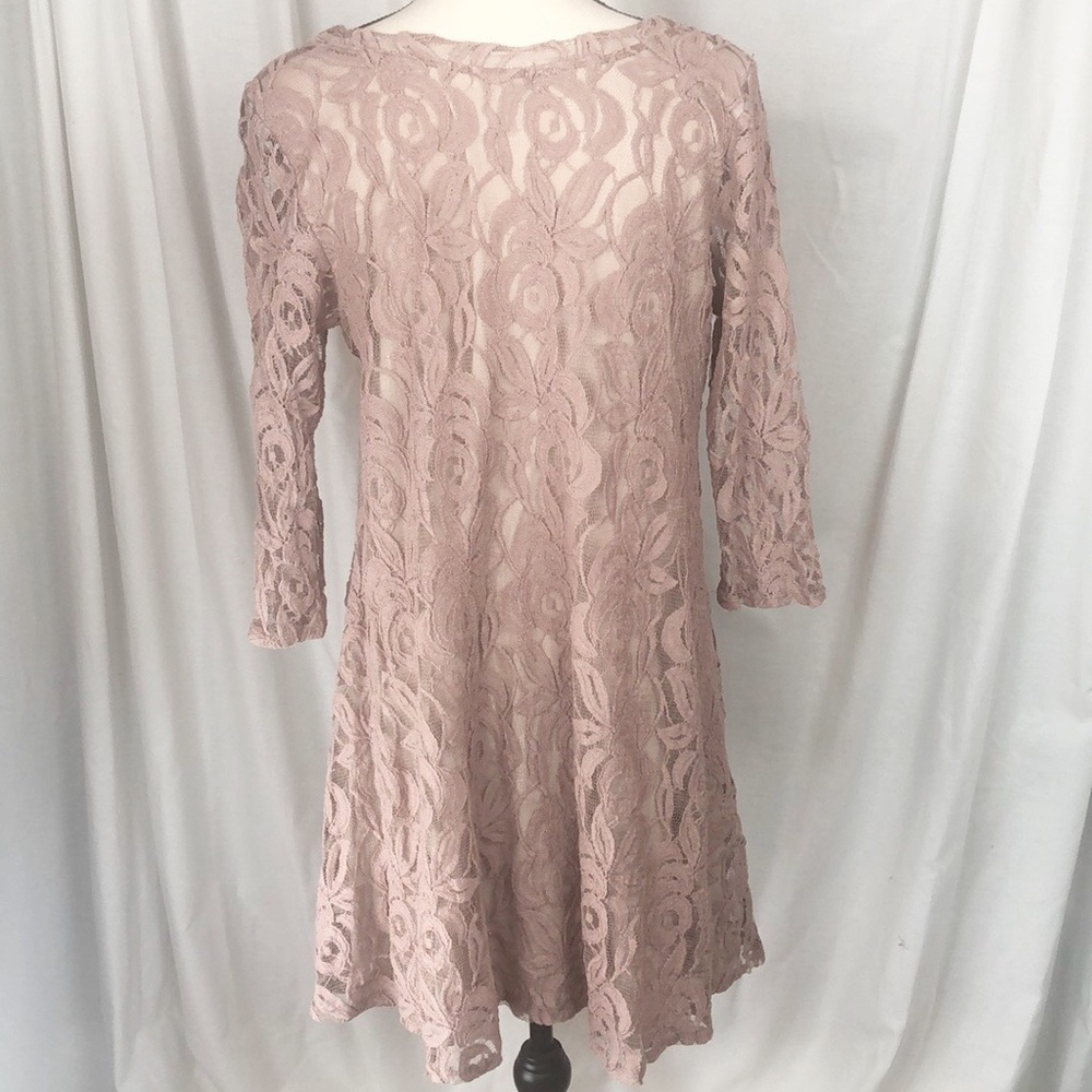 Anthropologie Puella Cottagecore Fairy Floral Lace Feminine Shift  Dress Size M - Picture 4 of 7